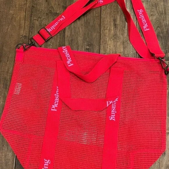 Harry Styles Pleasing Red / Pink Pop Up Shop Exclusive Mesh Tote Bag